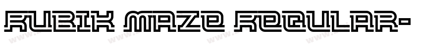 Rubik Maze Regular字体转换